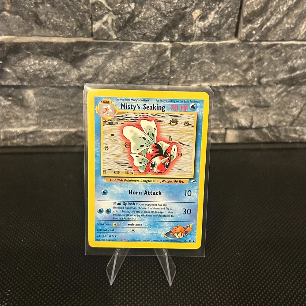 Pokemon Misty’s Seaking 55/132‎ Vintage from Gym Heroes Unlimited (2000) M/NM